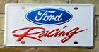 Ford Racing Embossed Aluminum License Plate (White Back)