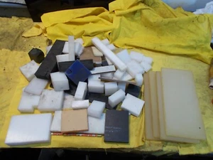 MIXED BOX LOT MACHINABLE PLASTIC bar flat stock NYLON HDPE DELRIN UHMW PP ETC - Picture 1 of 6