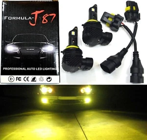 LED Kit M10 100W 9011 HIR1 3000K Yellow Two Bulb Head Light High Beam Replace EO - Picture 1 of 12