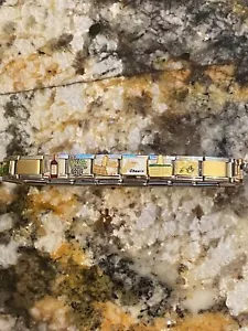 20 Charm Wine Lovers Bracelet Italian Charm New - Picture 1 of 7