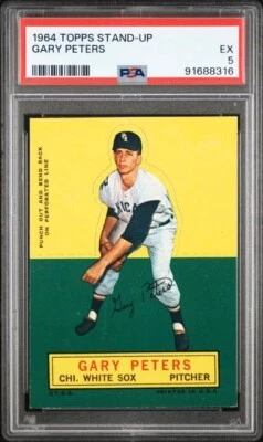 СИЛЬНЫЙ PSA 5 EX GARY PETERS 1964 TOPPS СТОЯЧИЙ КЛАССИФИЦИРОВАННЫЙ ВИНТАЖНЫЙ НЕПЕРФОРИРОВАННЫЙ *TPHLC - Изображение 1 из 2