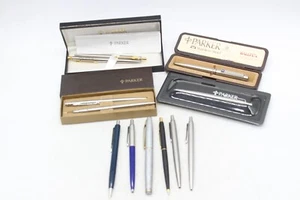 C x10 Vintage Parker Ballpoint Pens inc Jotter, Boxed etc - Picture 1 of 8