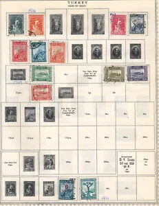 TURKEY 1926- 1942 Very Fine Used Stamps Hinged on List: 2 Sides - Bild 1 von 8