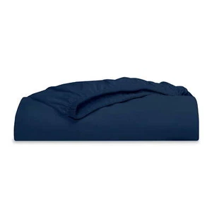Mainstays 300 Thread Count Easy Care Percale Fitted Sheet, Blue Cove - Picture 1 of 10