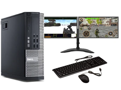 ULTRA FAST Gaming PC Bundle Intel Core i7 16GB 1TB Windows 10 GT730 DUAL SCREEN - Image 1 of 4