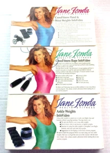 LOT SET 3 VINTAGE NEW SEALED JANE FONDA EXERCISE HEALTH WORKOUT VHS VIDEOTAPES - Imagen 1 de 6