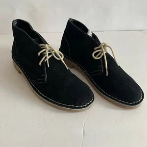 Botas chukka Colin Stuart para mujer negras de gamuza al tobillo cómodas tacón bajo talla 7,5 - Imagen 1 de 5