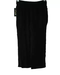 Art in Class Thin Black Ebony Rayon Pants Elastic Waist - Picture 1 of 4