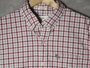 Abercrombie & Fitch Vintage Y2K Button up Shirt Medium Muscle Plaid Moose - Picture 1 of 13