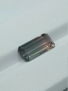 Natural Bi Color Tourmaline Gemstone - Faceted Loose Tourmaline 3.85 CTS - Picture 1 of 10