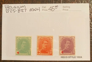 Belgium Sc# B25-B27 Mint NH Semi-Postal Issues - Catalog $45 - Picture 1 of 1