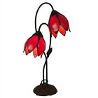 Gentiana 2Gl Red Tiffany Style Table Lamp Lead Light -Will Ship Australia Wide