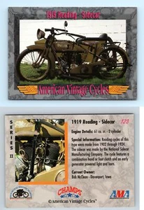 Reading - Sidecar 1919 #123 American Vintage Cycles Series 2 1993 Champs Card - Picture 1 of 1