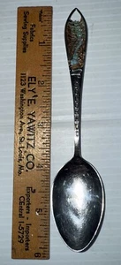 Vintage Sterling Silver Souvenir Spoon Seven Falls Colorado With Color Waterfall - Picture 1 of 7