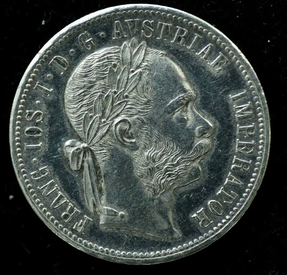 RARE 1879 AUSTRIA FRANZ JOSEPH 1 FLORIN - GREAT CONDITION COIN - Image 1 of 2