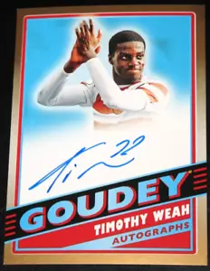 Upper Deck Goodwin Champions 2020 Timothy Weah autógrafos en tarjeta GOUDEY automático - Imagen 1 de 2