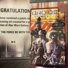 Topps 2018 Star Wars Galaxy - TRUE 1/1 Droids RED Patch Card ONLY ONE! #1/1