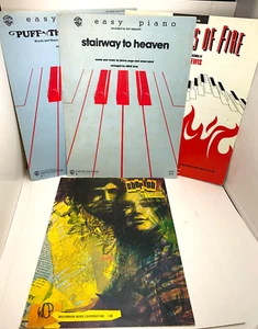 Sheet Music Lot POP Rock 1960-70s Stairway to Heaven Puff Magic Dragon Cherish - Picture 1 of 5