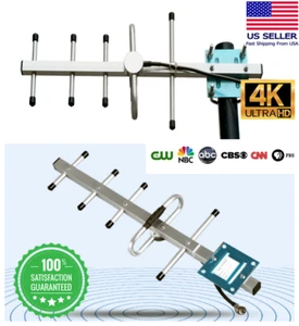 HDTV 1080P Outdoor TV Antenna Amplified Digital 360 Rotor HD TV UHF VHF FM Band - Picture 1 of 7