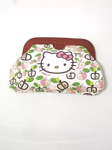 Hello Kitty By Victoria Couture Pochette Donna Borsa A Mano Pelle Tessuto Bianco - Foto 1 di 9