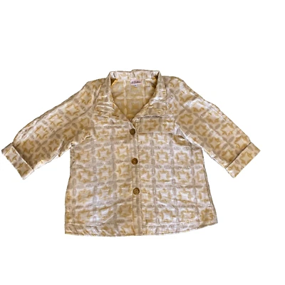 Chaqueta Blazer Grande Para Mujer 3 Sisters Cinco Botones Vibrante Dorado Marfil PRÍSTINA Foto 1 de 4