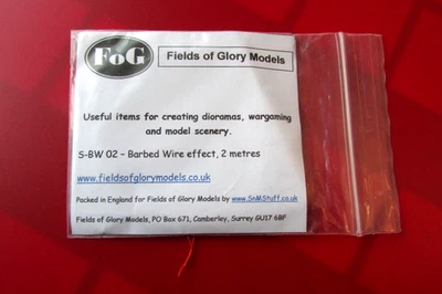 FOG - 2 mètres de Fil de fer barbelé pour diorama - métal 1/35 - Photo 1/2