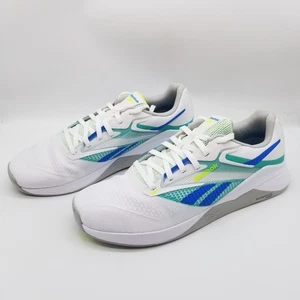 Reebok Nano X4 White Green Grey Men Unisex Cross Training Shoes Sz US 11.5 Low - Picture 1 of 6