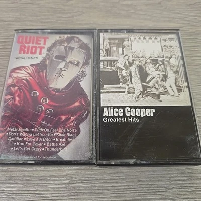 Quiet Riot Metal Health + Alice Cooper Greatest Hits Cassette Tape Lot — Vintage - Image 1 of 4
