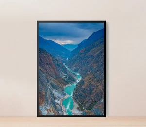 Gorge Grand Canyon landscape in Lijiang Poster Premium Quality Choose your Size - Picture 1 of 2