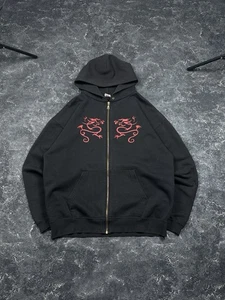 Sudadera con capucha vintage años 90 Sick Of It All banda estampado dragón cremallera - Imagen 1 de 16