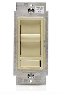 Leviton SureSlide Interruttore Luce Dimmer Universale Bianco 6674-P0I - Foto 1 di 3
