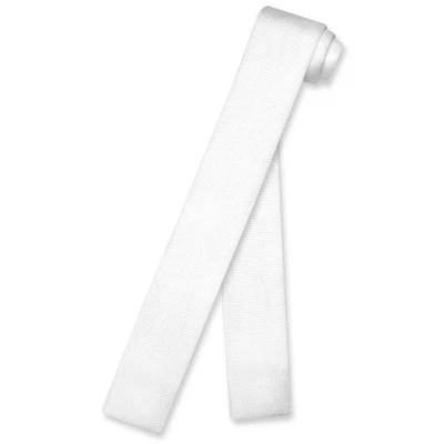 Corbata de punto Biagio color BLANCO liso para hombre Foto 1 de 2