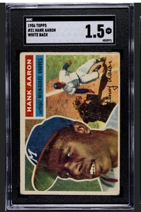 HANK AARON 1956 TOPPS SGC 1.5 ! *JUST GRADED ! *CLASSIC THIRD YEAR TOPPS ! *LOOK - Picture 1 of 2
