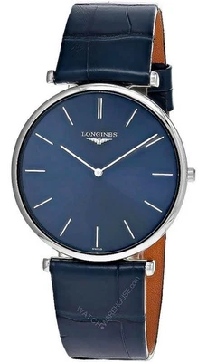 LONGINES La Grande Classique 37MM Blue Dial Leather Men's Watch L4.766.4.95.B - Image 1 of 4