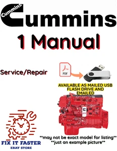 MOTOR CUMMINS SERIE ISB ISB4.5 MANUAL DE TALLER DE REPARACIÓN DE SERVICIO PDF EN USB - Imagen 1 de 3