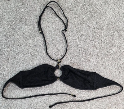 Anillo de bikini Bandeau H&M pedrería negro talla 8 Foto 1 de 4