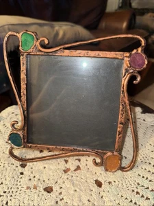 Vintage Bilderrahmen aus kupferfarbenem Metall! Hippie Boho Style! 5” X 5” - Bild 1 von 9