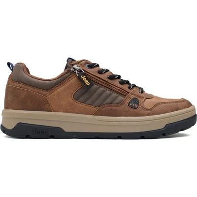 Jeep Spirit Para Hombres Michigan Zapatillas de Rendimiento con Cremallera Marrón Foto 1 de 4