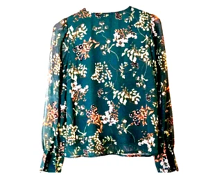 VERO MODA (MYER) BLUSA MUJER VERDE FLORAL MANGA LARGA TALLA XS también tienen falda - Imagen 1 de 2
