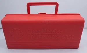 View-Master Collectors Case Carry Handle Red 1980's Vintage Plastic Collectable - Picture 1 of 24