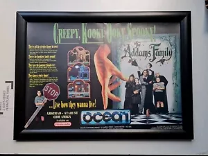 Adams Family Ocean Nes Amiga Amstrad FRAMED ADVERT GAME POSTER A3 11.5"X16" - Picture 1 of 4