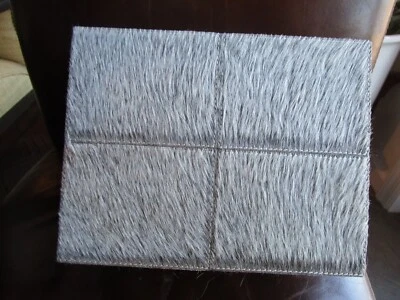 Williams Sonoma Hair-On-Hide Leather Box medium New wo box - Image 1 of 3