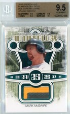 2010 SPORTKINGS NUMEROLOGY GOLD 1/1 #N8 MARK McGWIRE GAME-USED PATCH BGS GEM 9.5