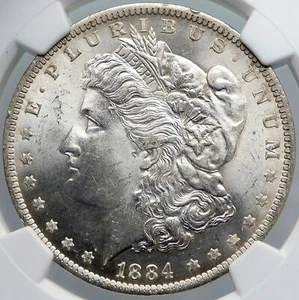 1884 O UNITED STATES of America SILVER Morgan US Dollar Coin EAGLE NGC i89179 - Picture 1 of 5