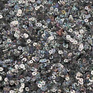 3mm Flat Sequins Silver Hologram Glitter Sparkle Metallic Medium Hole - Picture 1 of 1