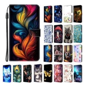 Wallet Flip Leather Case Cover For Samsung S24 FE S23 S25 Ultra S23+ S24+ S25+ - Picture 1 of 32