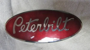 OLD Peterbilt Metal Badge - possibly hood - Bild 1 von 5