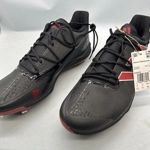 Adidas Adizero Afterburner Metal Baseball Cleats Black Red Mens Size 13.5 H00976 - Picture 1 of 19