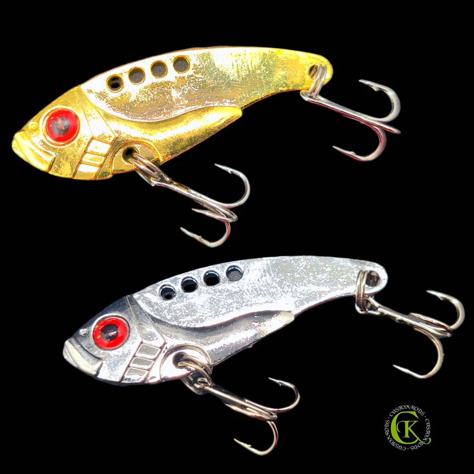 2x Gr.5 Vibration Bait JigBait SpinJig Cicade Spinnerbait Blade Runner Vertikal - Bild 1 von 1