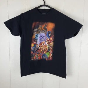 Avengers Shirt Mens Large Black Graphic Crew Neck Short Sleeve Stretch Marvel - Picture 1 of 14